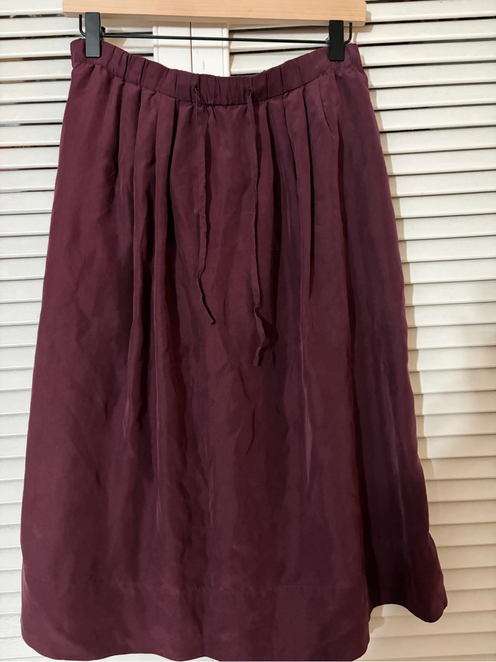 Madewell Wine A-Line Midi Skirt